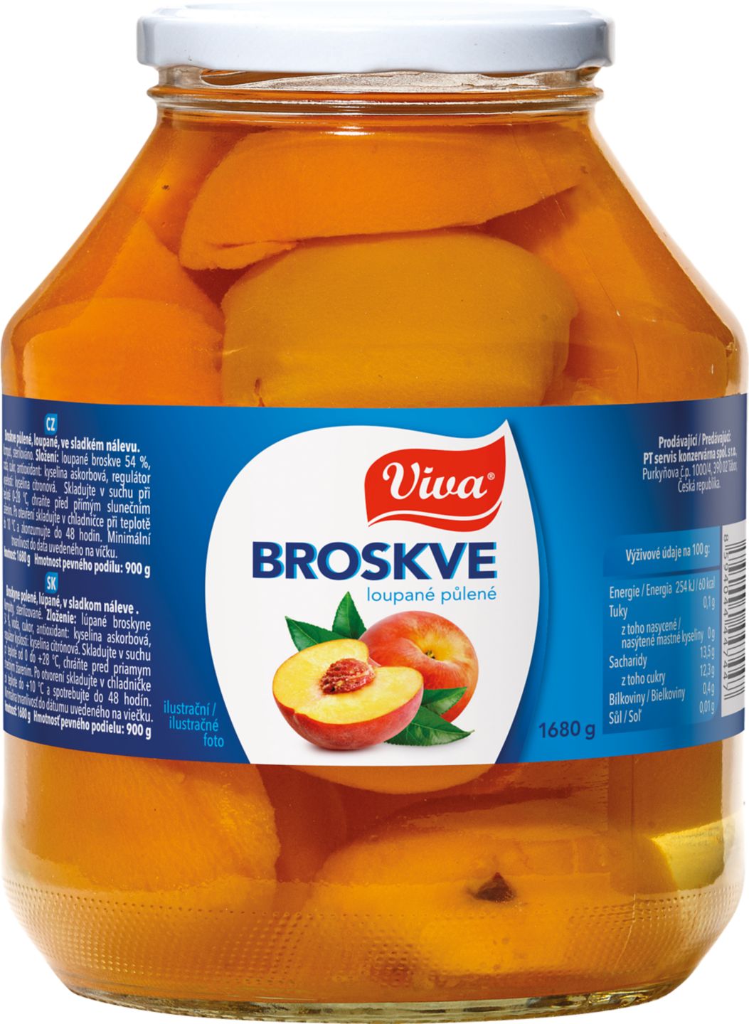 VIVA Broskve loupané půlené 
