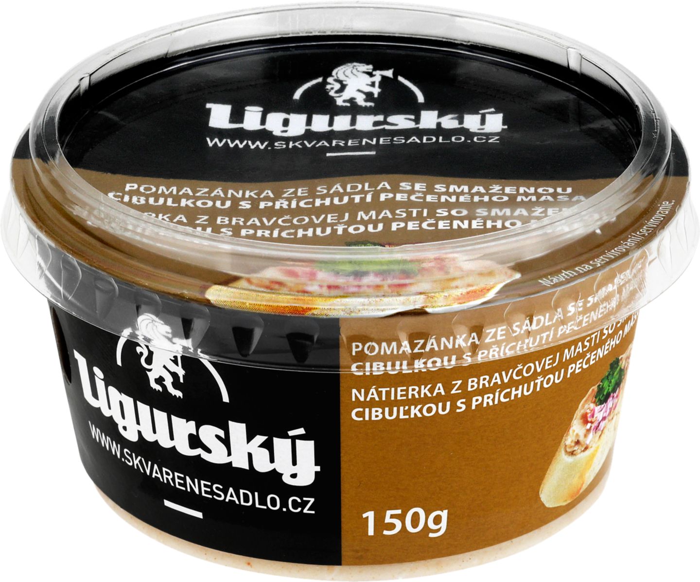 Ligurský Pomazánka ze sádla
s cibulkou, př. Masa