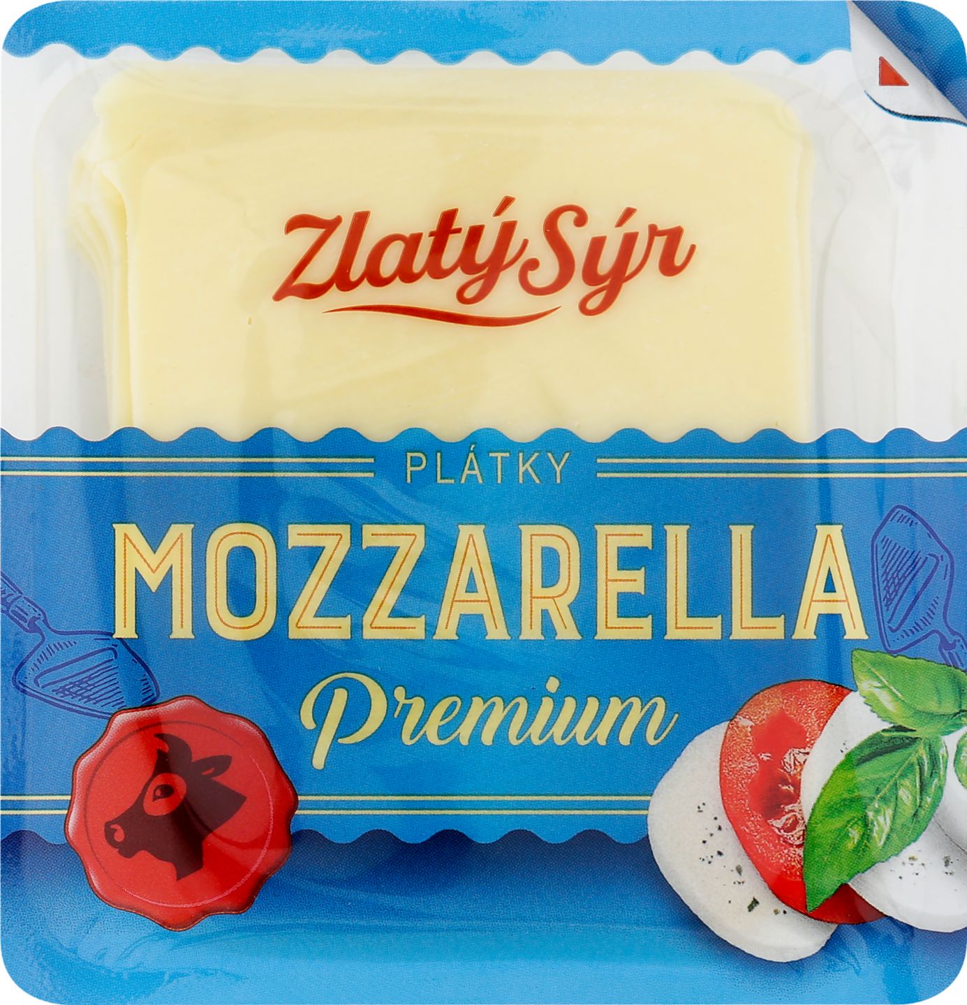 Zlatý Sýr Mozzarella
plátky