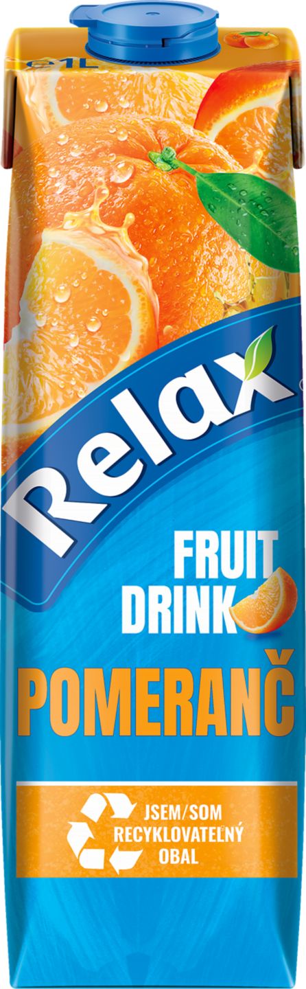 Relax Ovocný nápoj
s příchutí pomeranče