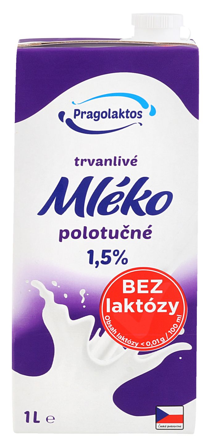 Pragolaktos Mléko polotučné
bez laktózy