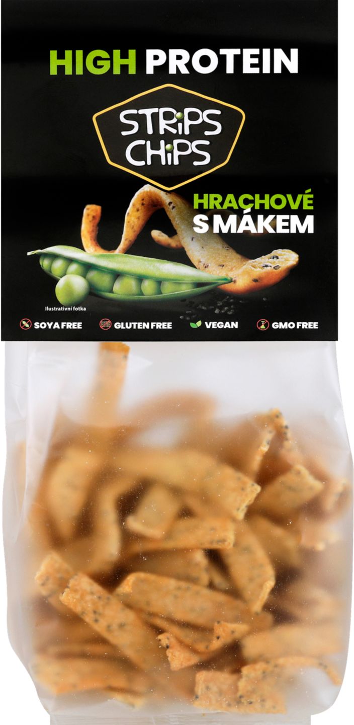 Strips Chips Luštěninový snack
s mákem