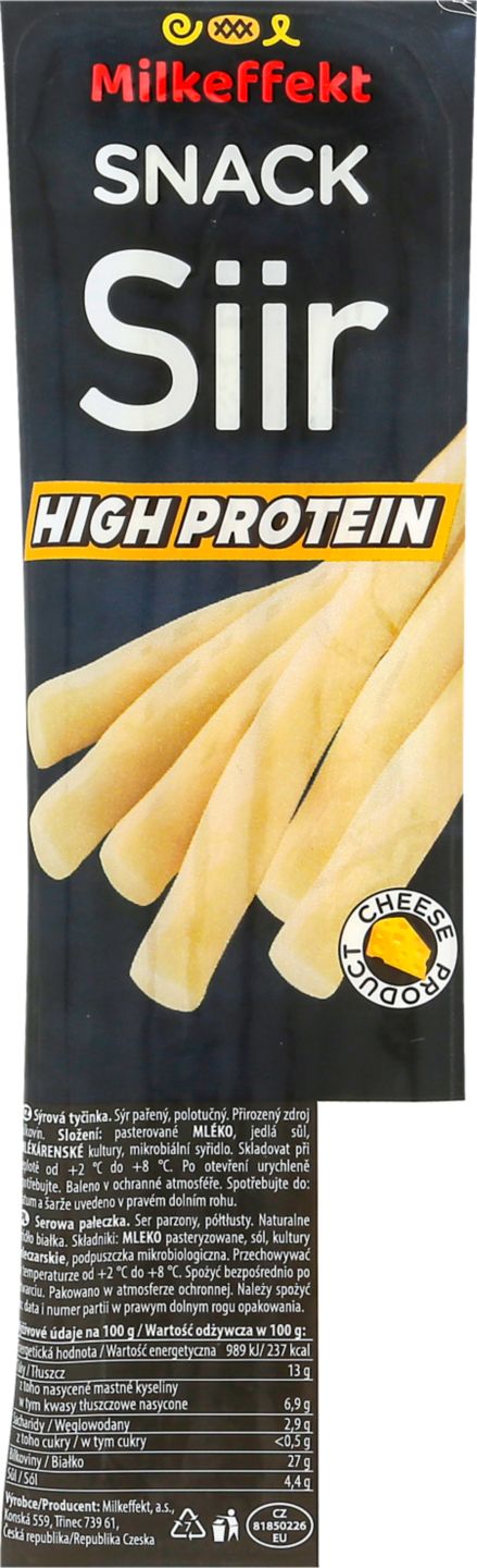 Milkeffekt SIIR SNACK tyčinky
High Protein