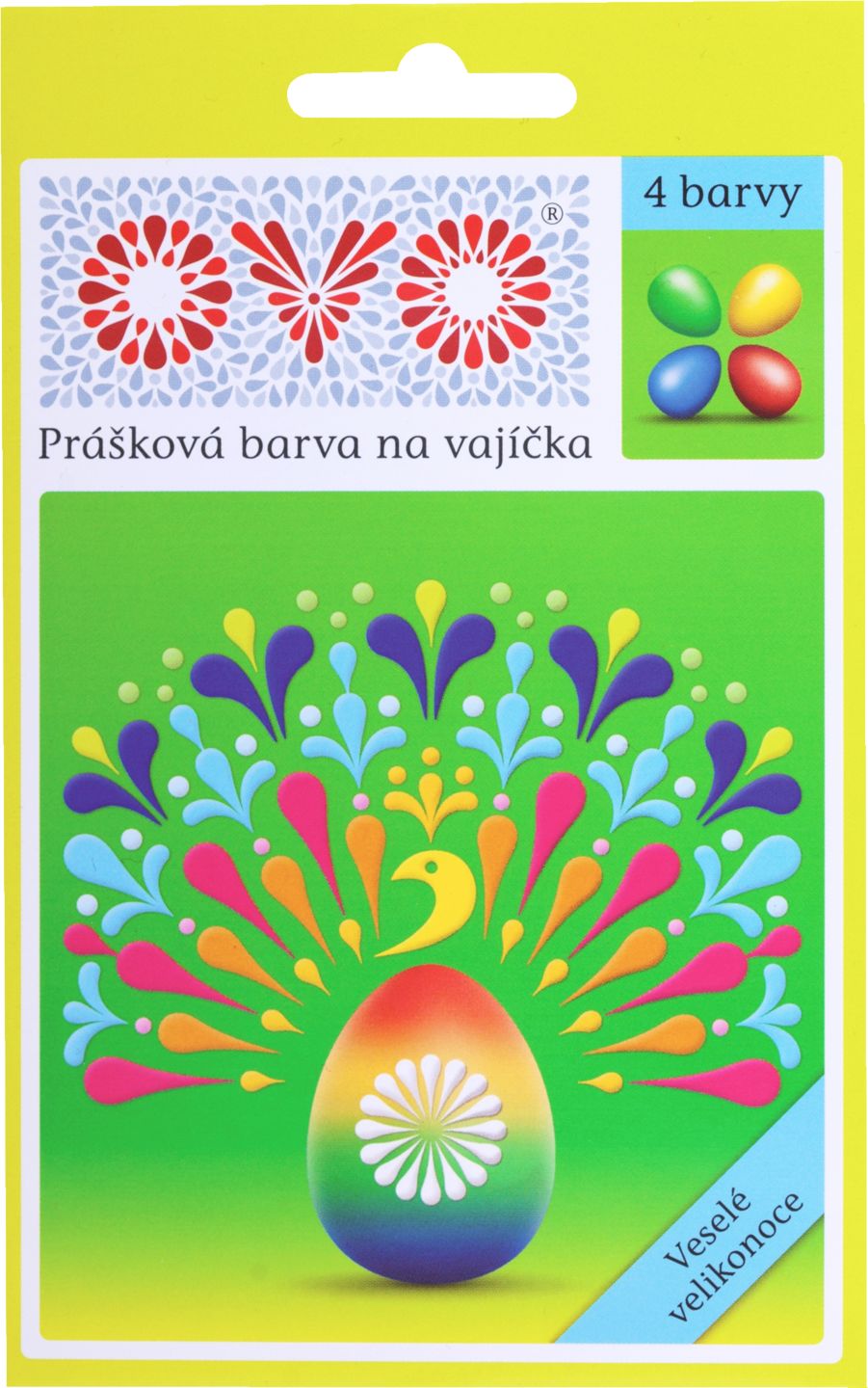 OVO Prášková barva na vajíčka
4 kusy v balení