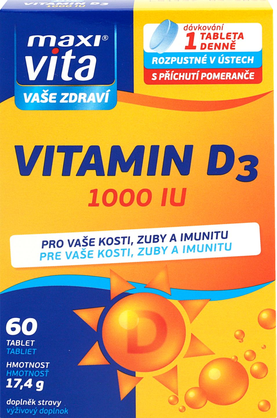 MaxiVita Vitamín D
doplněk stravy