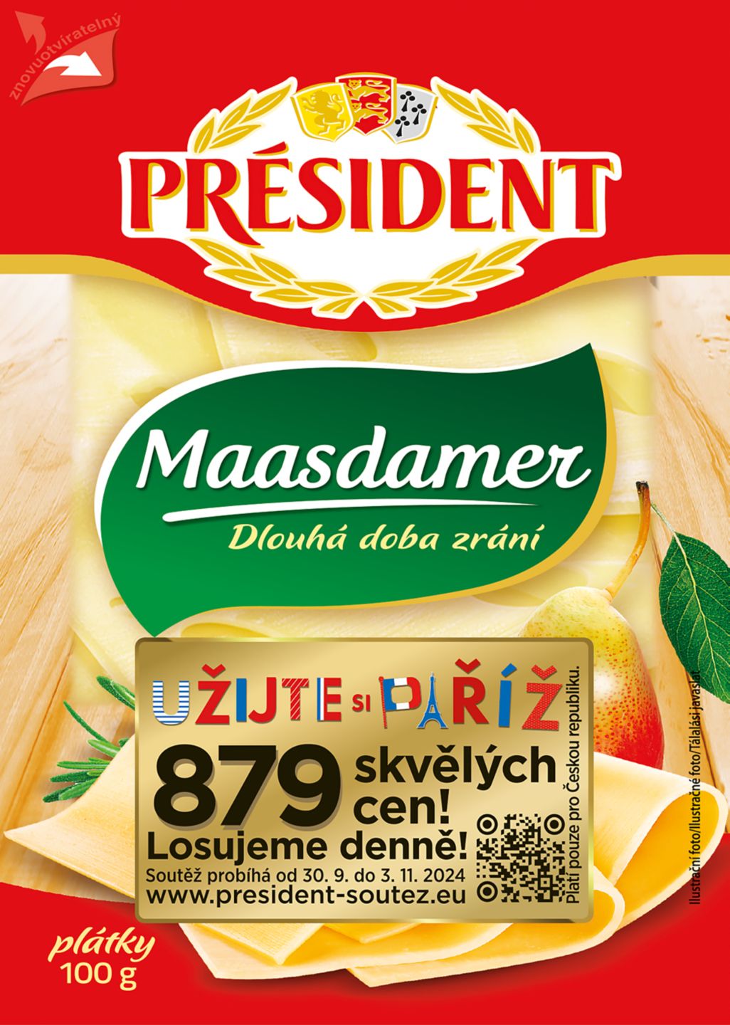 Président Plátkový sýr