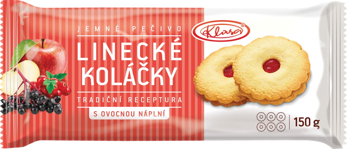 KLASA Linecké koláčky
s ovocnou náplní