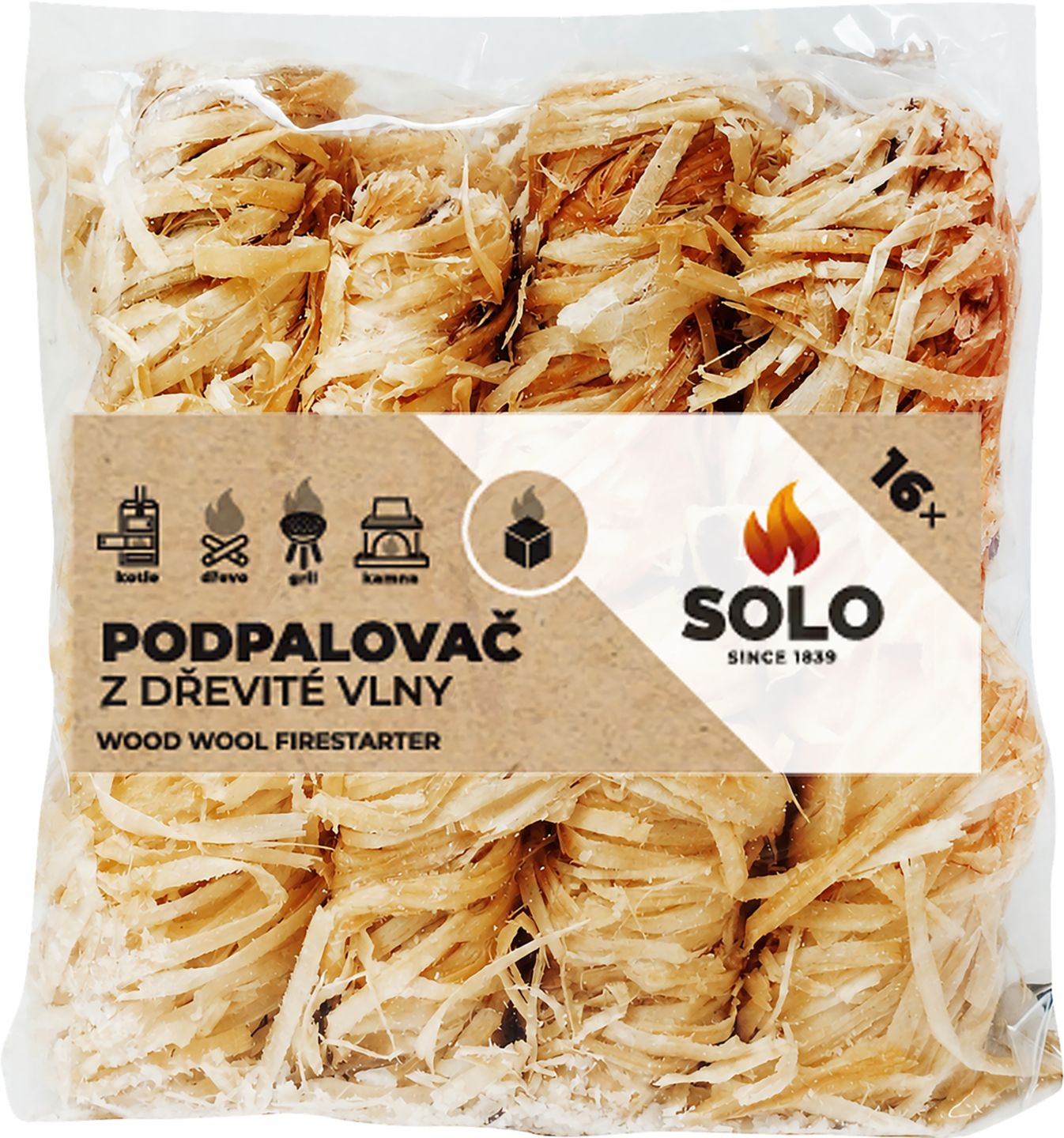 SOLO Podpalovač z dřevité vlny
cena za 1 kus