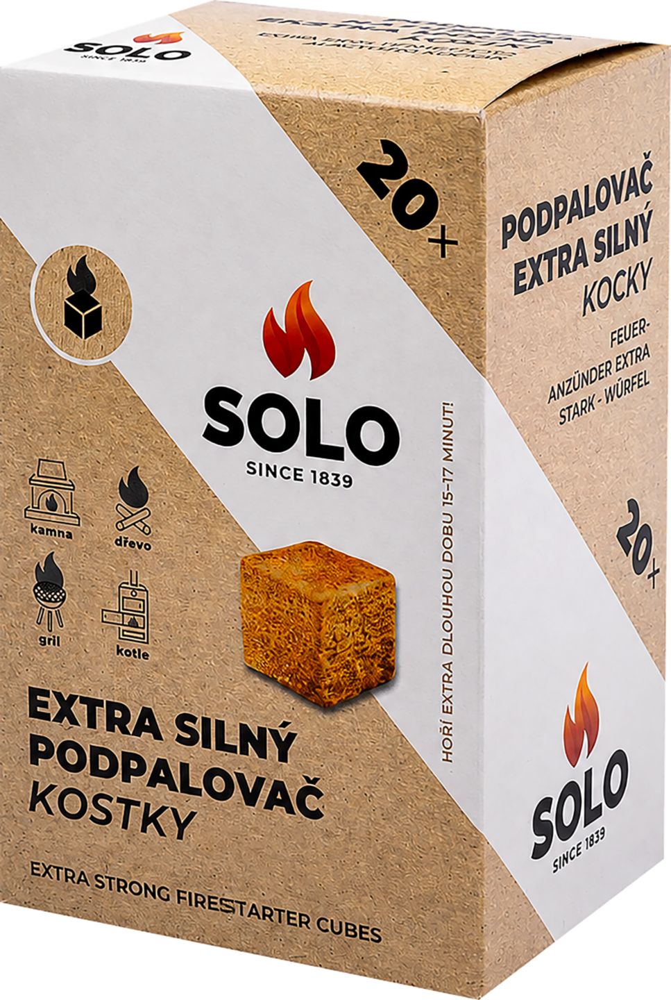Solo Podpalovač extra silný
kostky, 20 ks