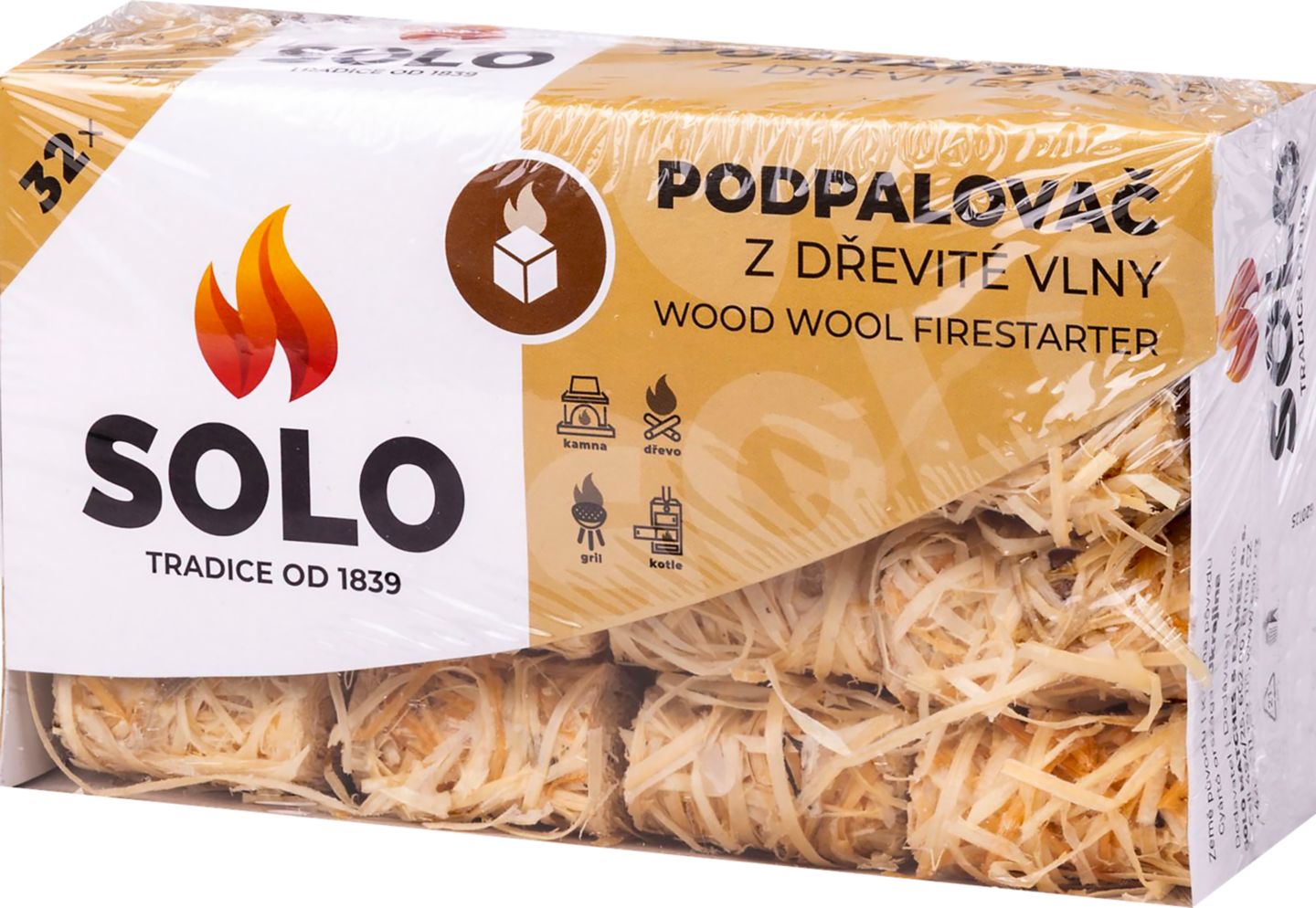 SOLO Přírodní podpalovač
svitky, 32 ks
