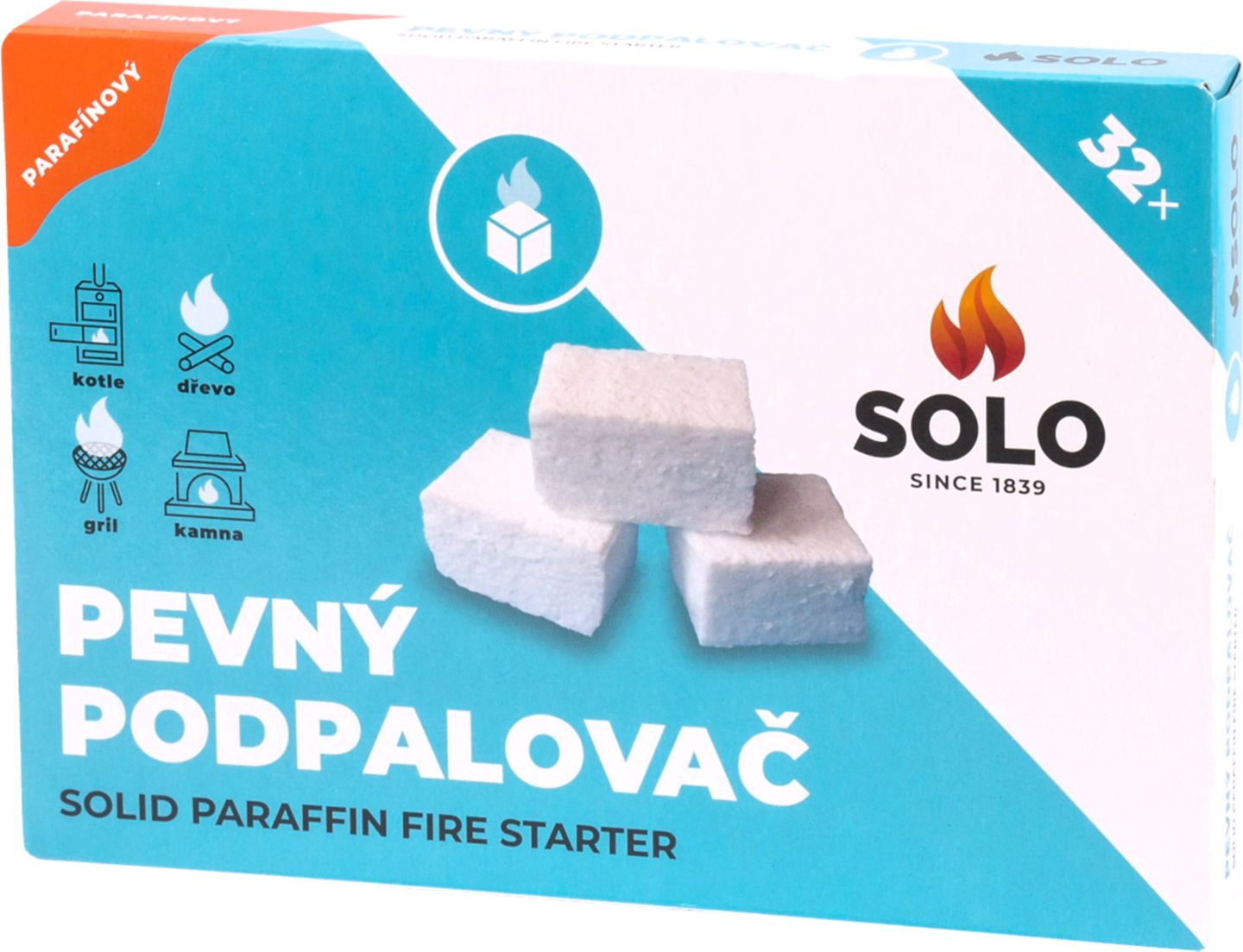 SOLO Pevný podpalovač
parafínový