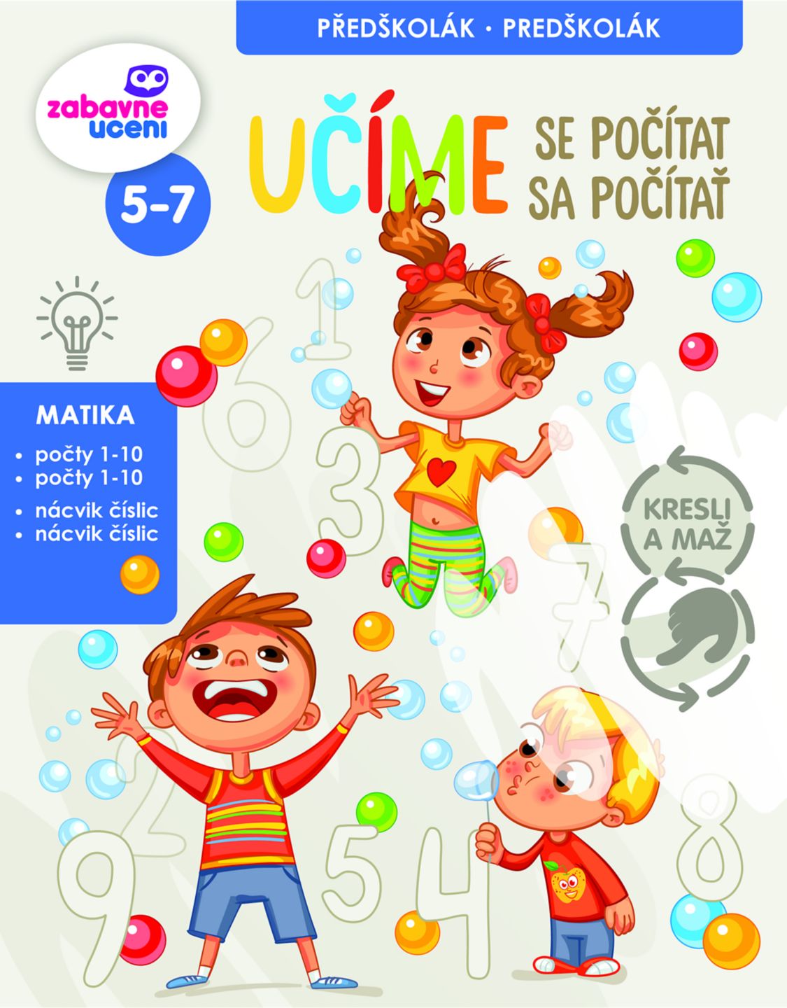 Kresli a maž kniha aktivit
se stíratelným povrchem