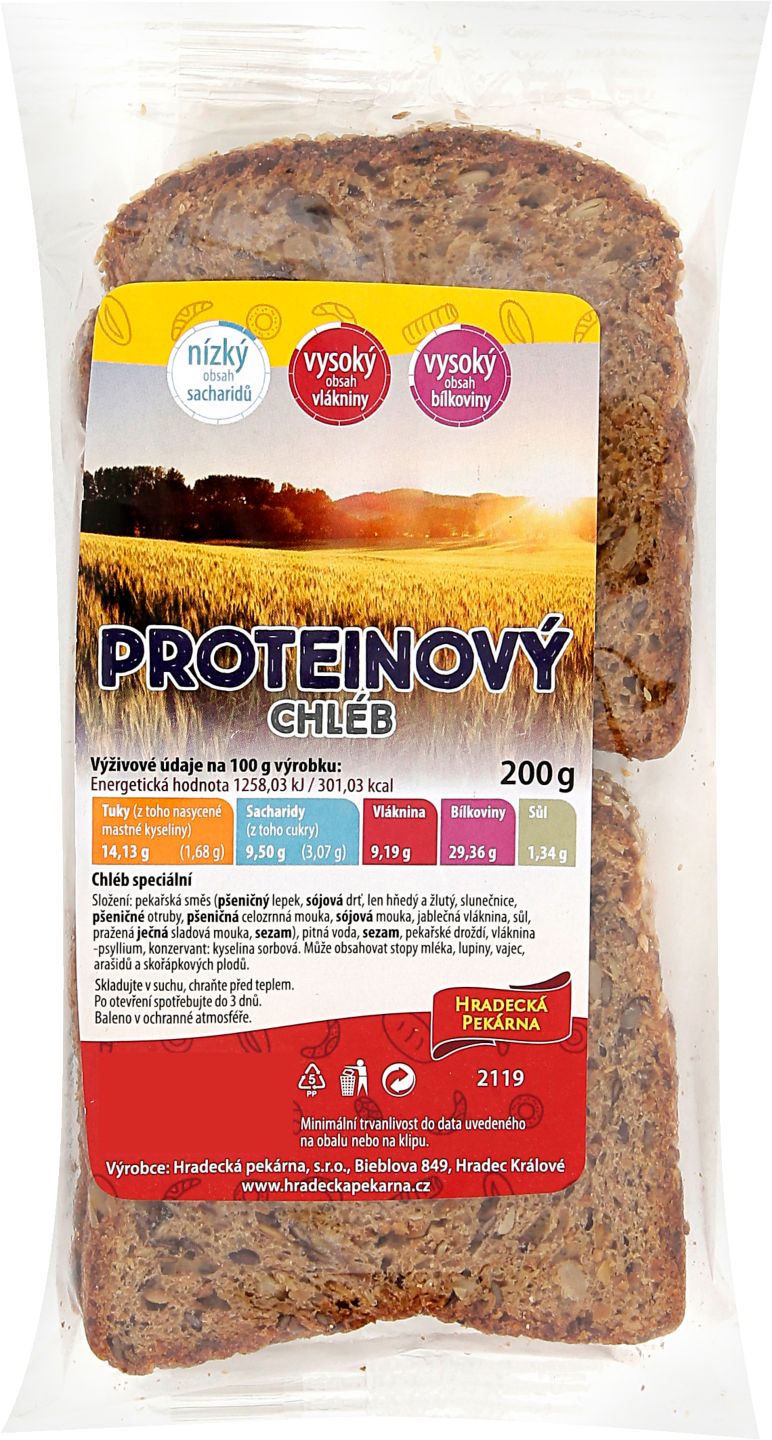 HRADECKÁ PEKÁRNA Proteinový chléb