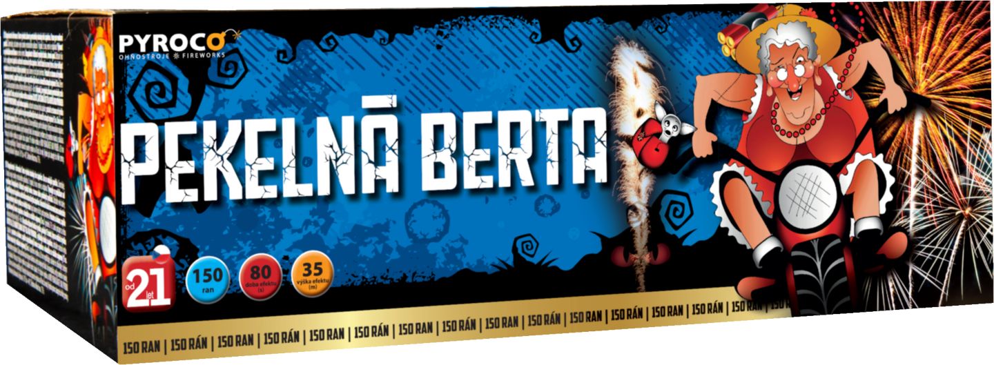 Pekelná Berta kompaktní ohňostroj
150 ran