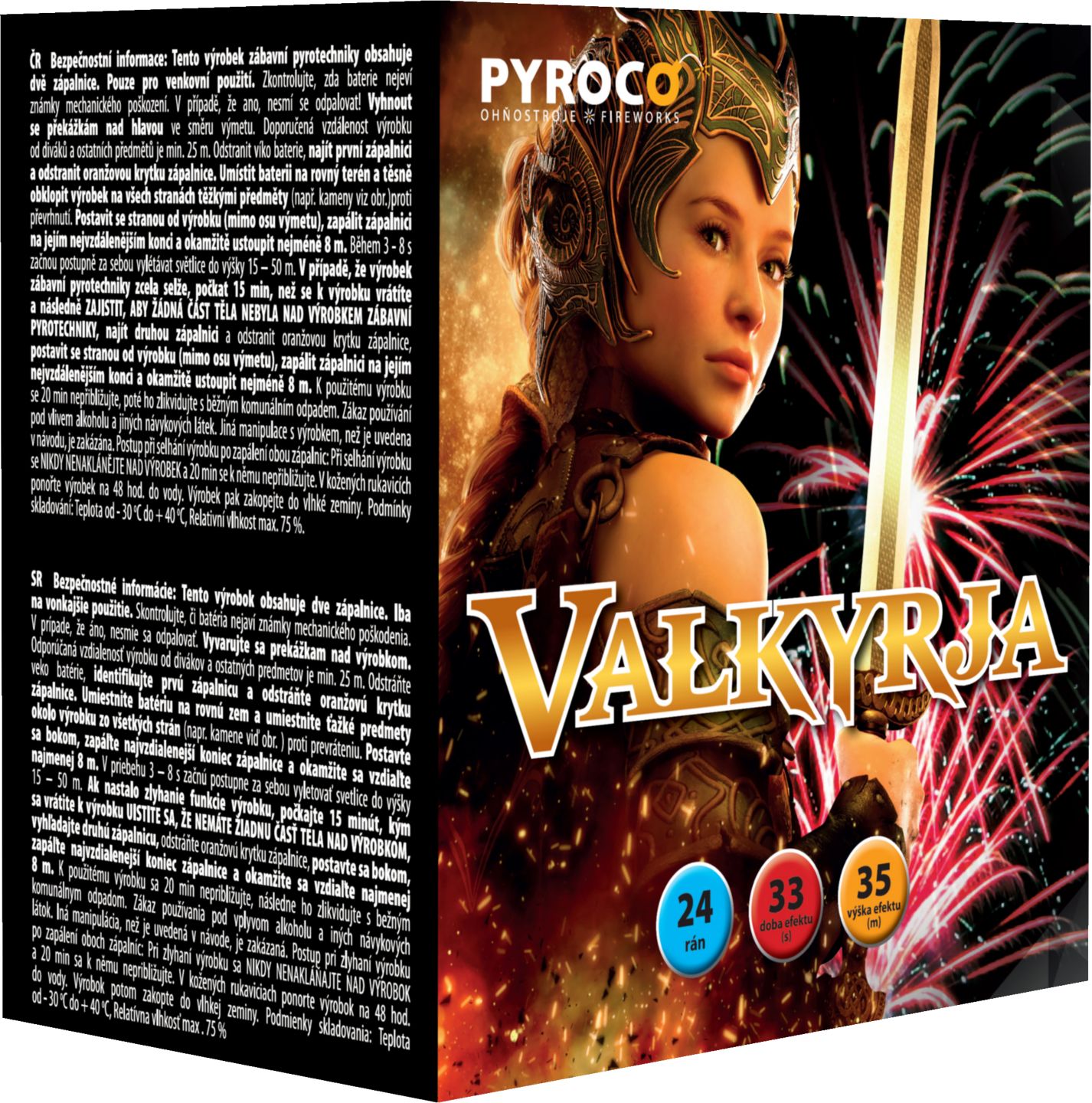 Valkyrja kompaktní ohňostroj
24 ran