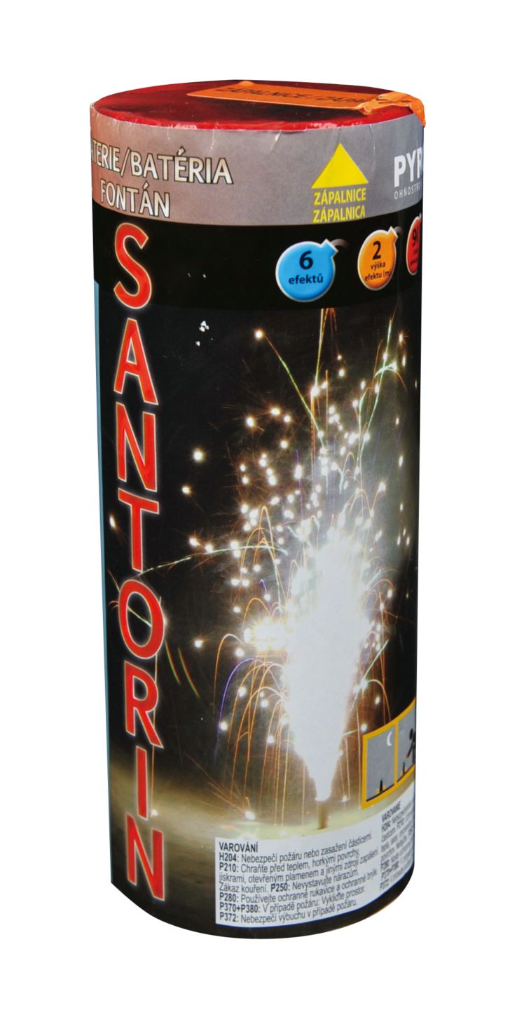 Santorin barevná fontána