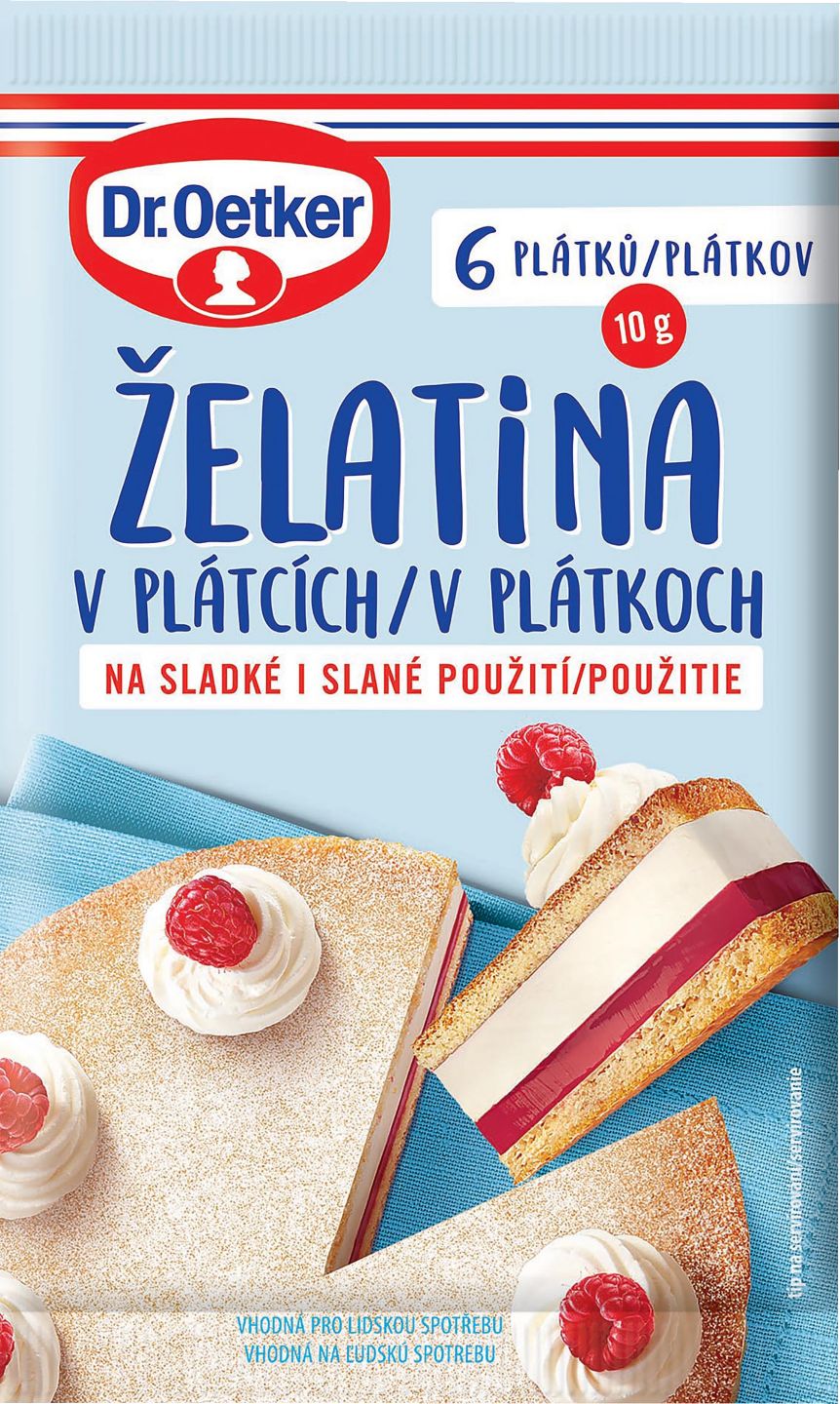 Dr. Oetker Želatina
v plátkoch