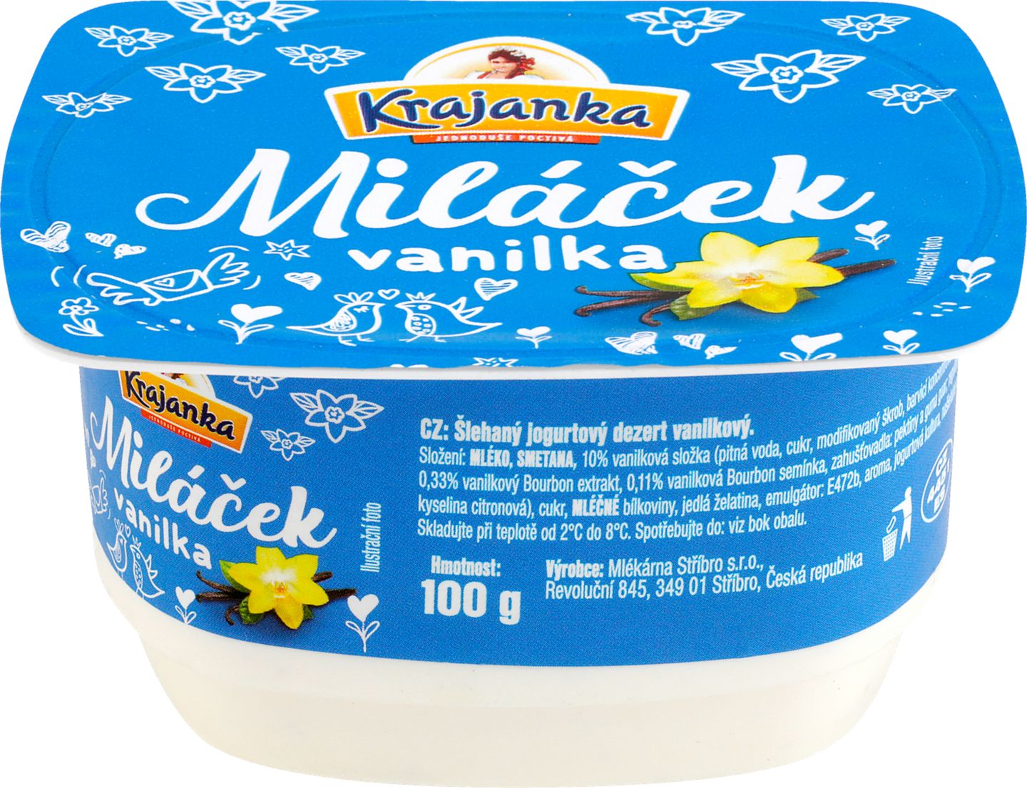 Krajanka Miláček Šlehaný dezert
různé druhy