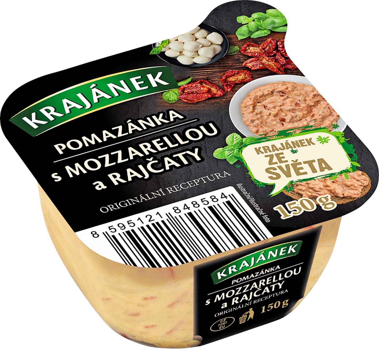 Krajánek Pomazánka s mozzarellou
a rajčaty
