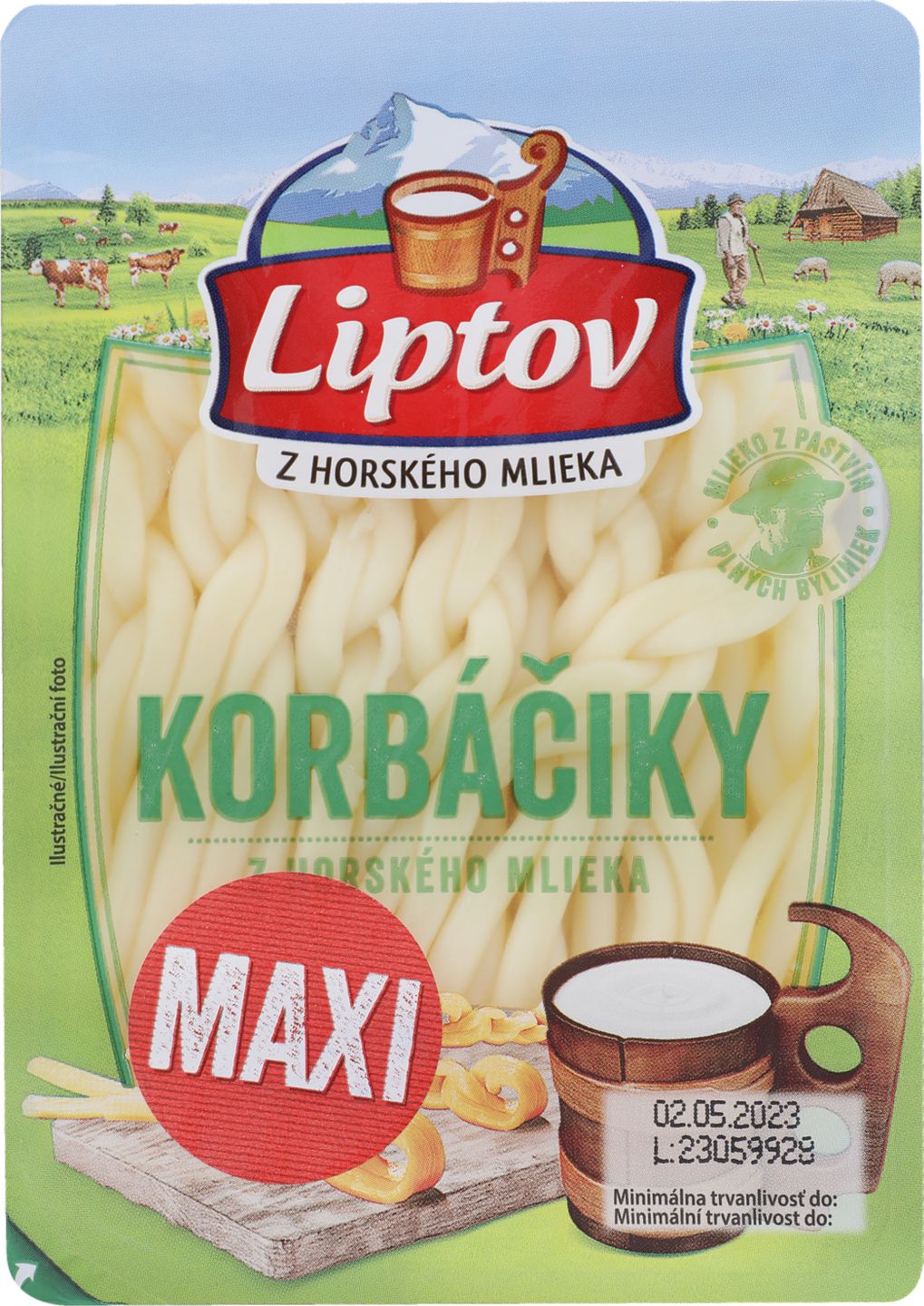 Liptov Korbáčiky Maxi
neúdené alebo údené