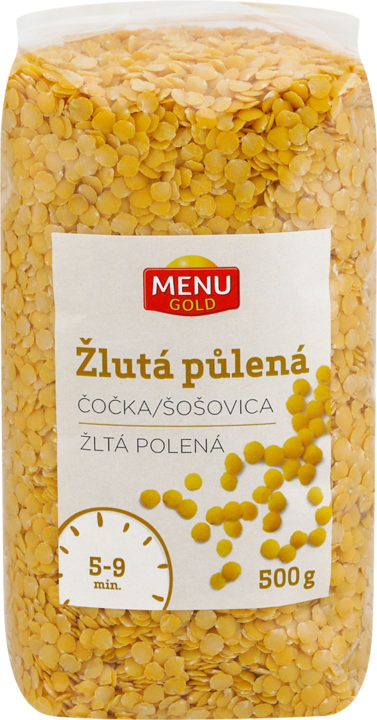 Menu gold Čočka
Žlutá půlená