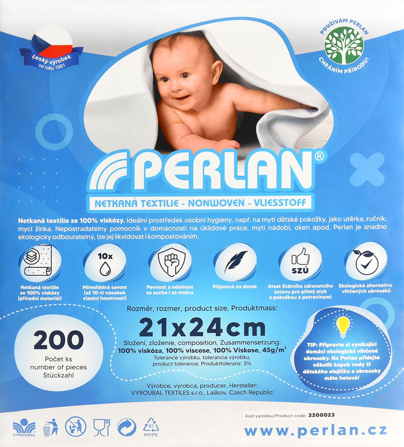 Perlan Netkaná textilie