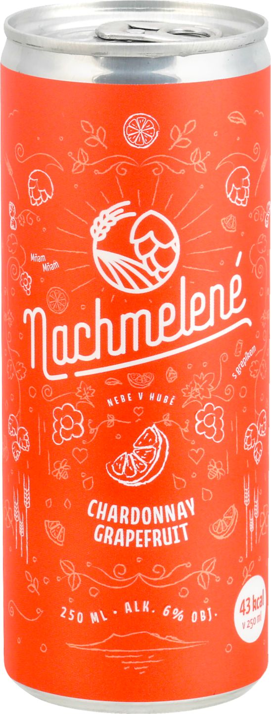 Nachmelené Chardonnay Alkoholický nápoj
s příchutí grapefruitu