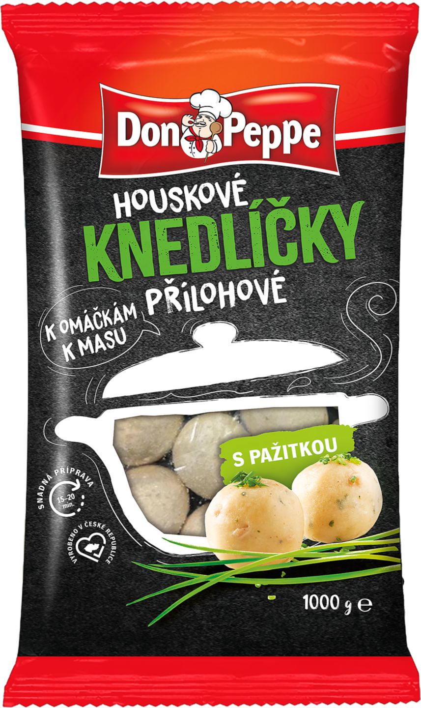 Don Peppe Houskové přílohové knedlíčky
s pažitkou