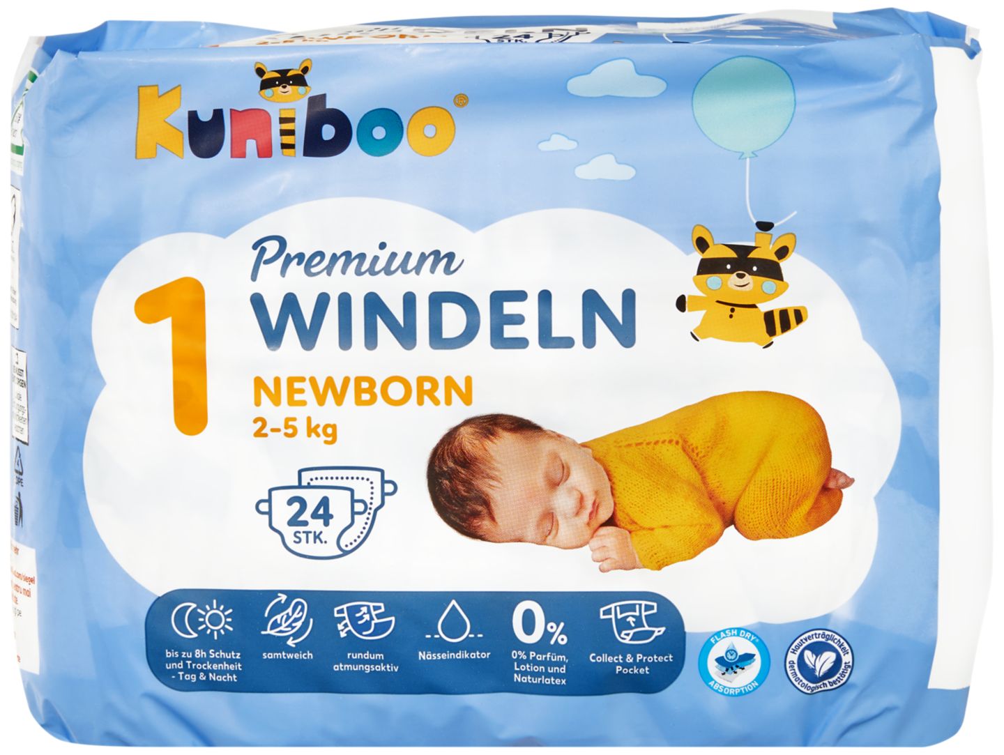 Изображение на KUNIBOO Бебешки пелени
размер 1 2-5 кг