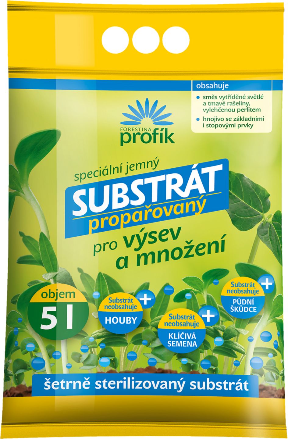 Propařovaný substrát pro výsev a množení