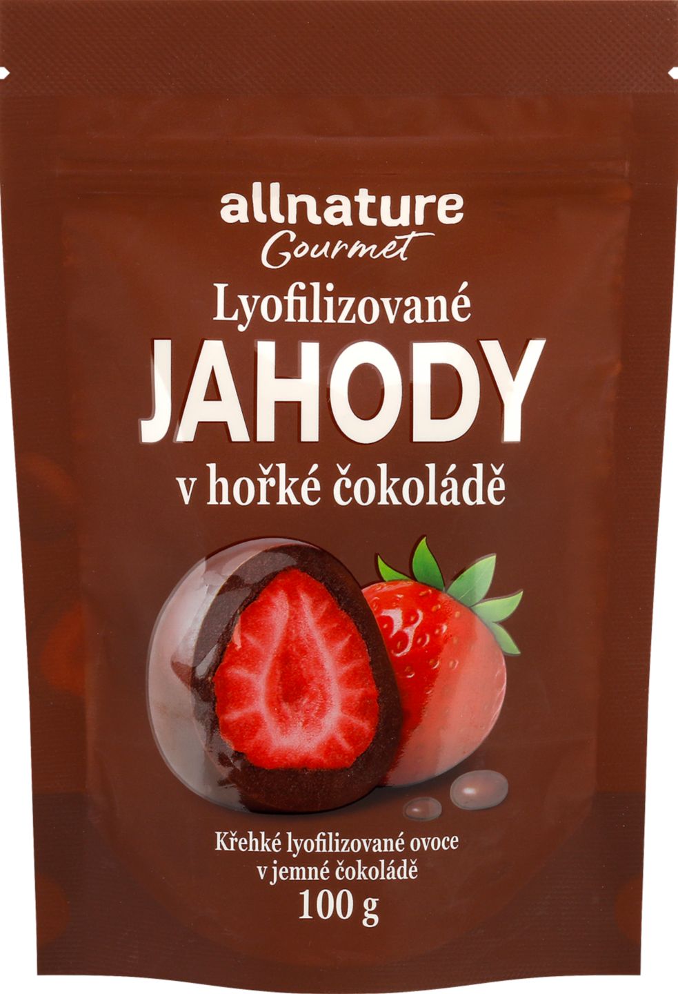 Allnature Lyofilizované jahody
v hořké čokoládě
