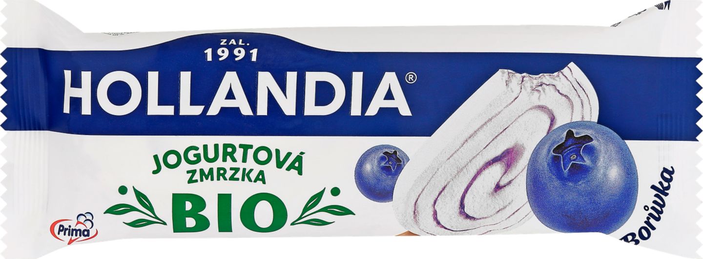 HOLLANDIA Jogurtová zmrzlina
s borůvkovým toppingem