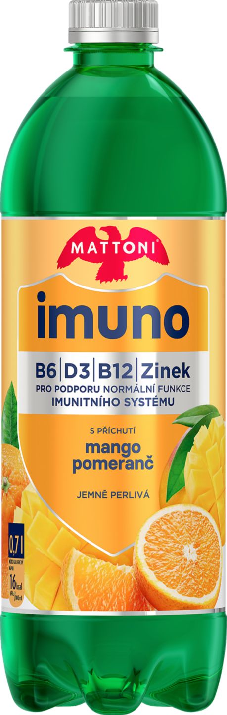 Mattoni Imuno Minerální voda ochucená
mango a pomeranč