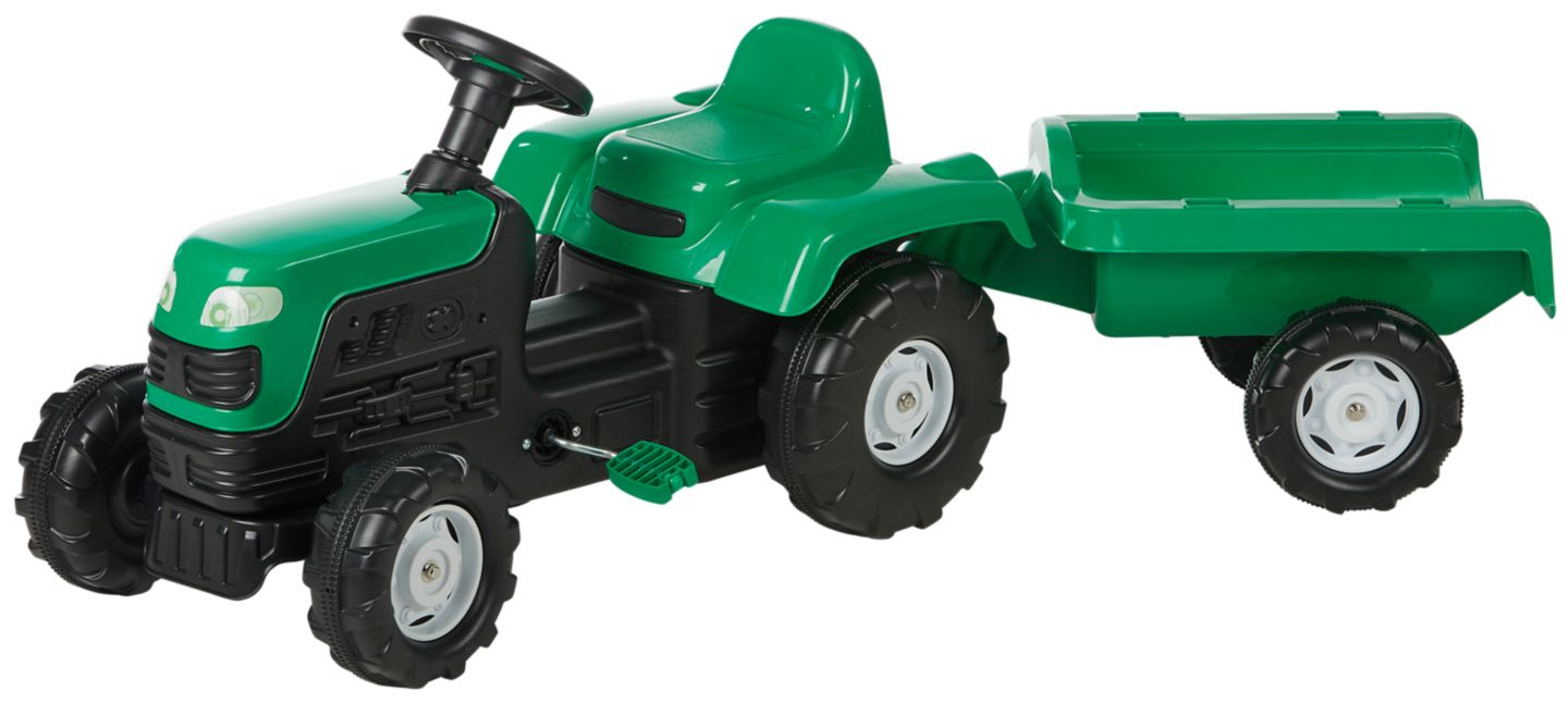 Trettraktor mit Anhänger