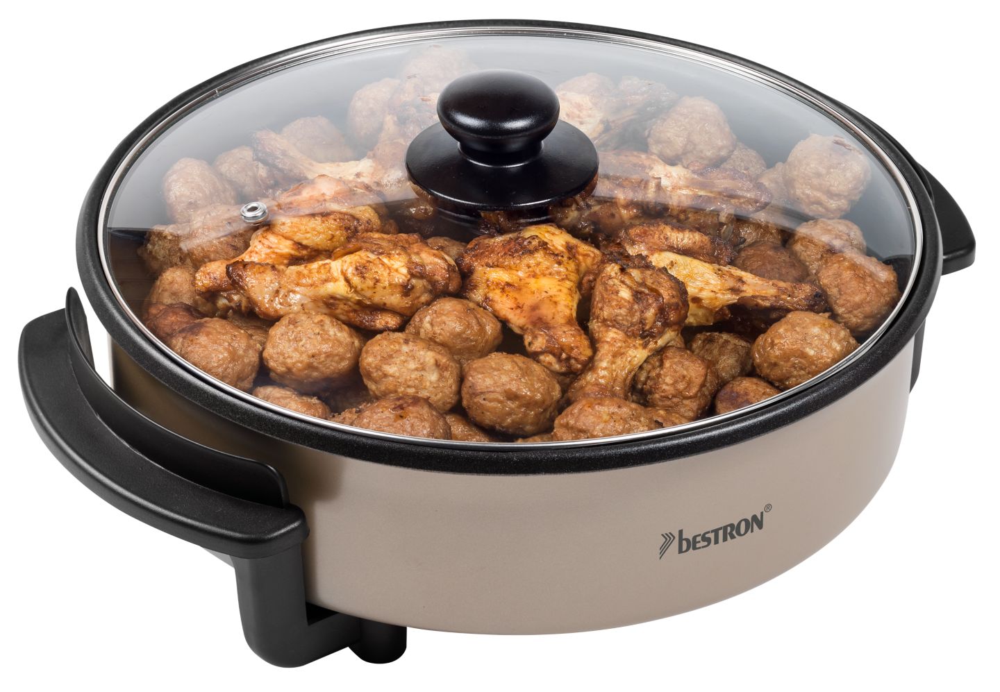 Bestron Elektrická panvica s vekom
