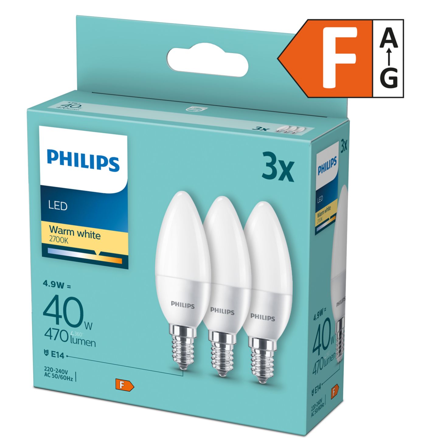 PHILIPS LED-Kerzen E14 4,9 W