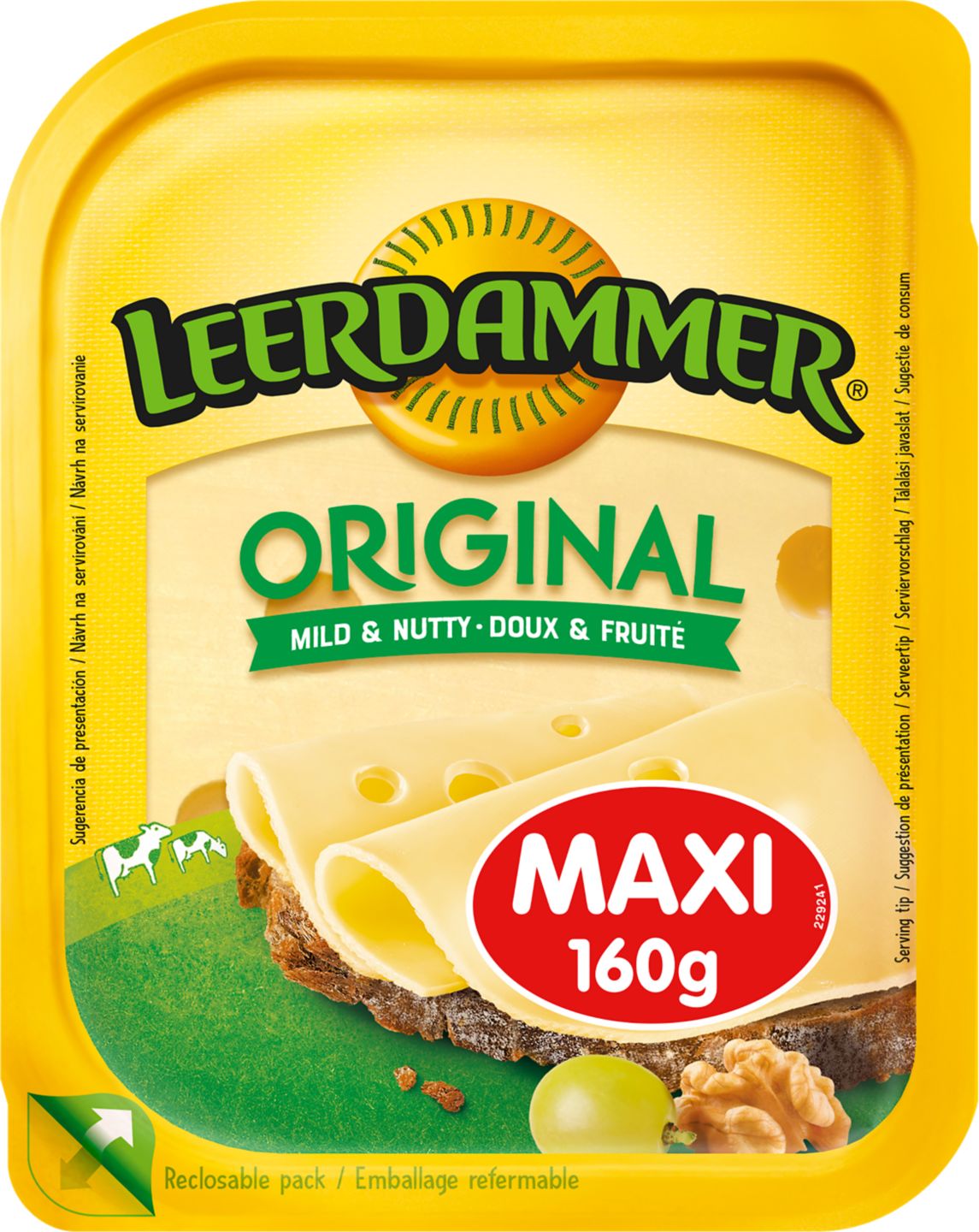 Leerdammer plátkový sýr
s oky holand. typu