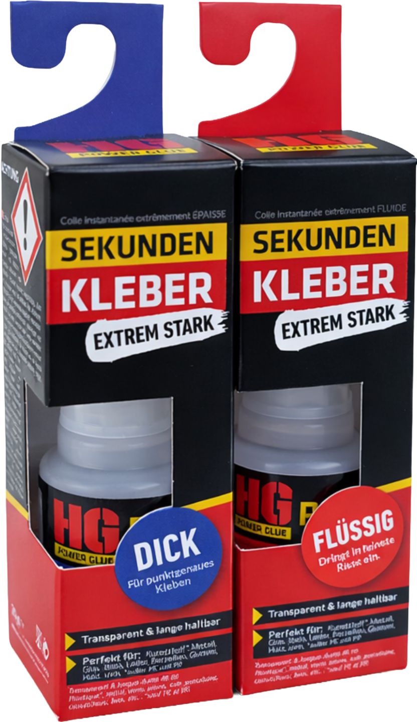 HG POWER GLUE Sekundenkleber-Set »dick & dünn«