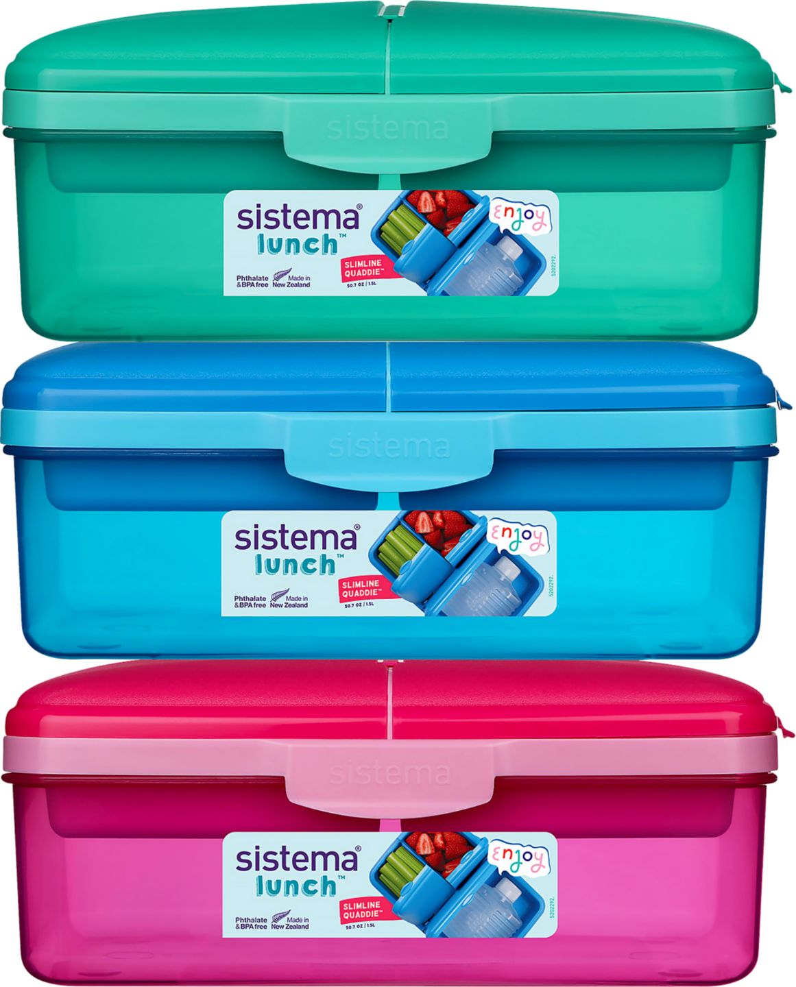 SISTEMA Svačinový box s lahvičkou
1,5 l