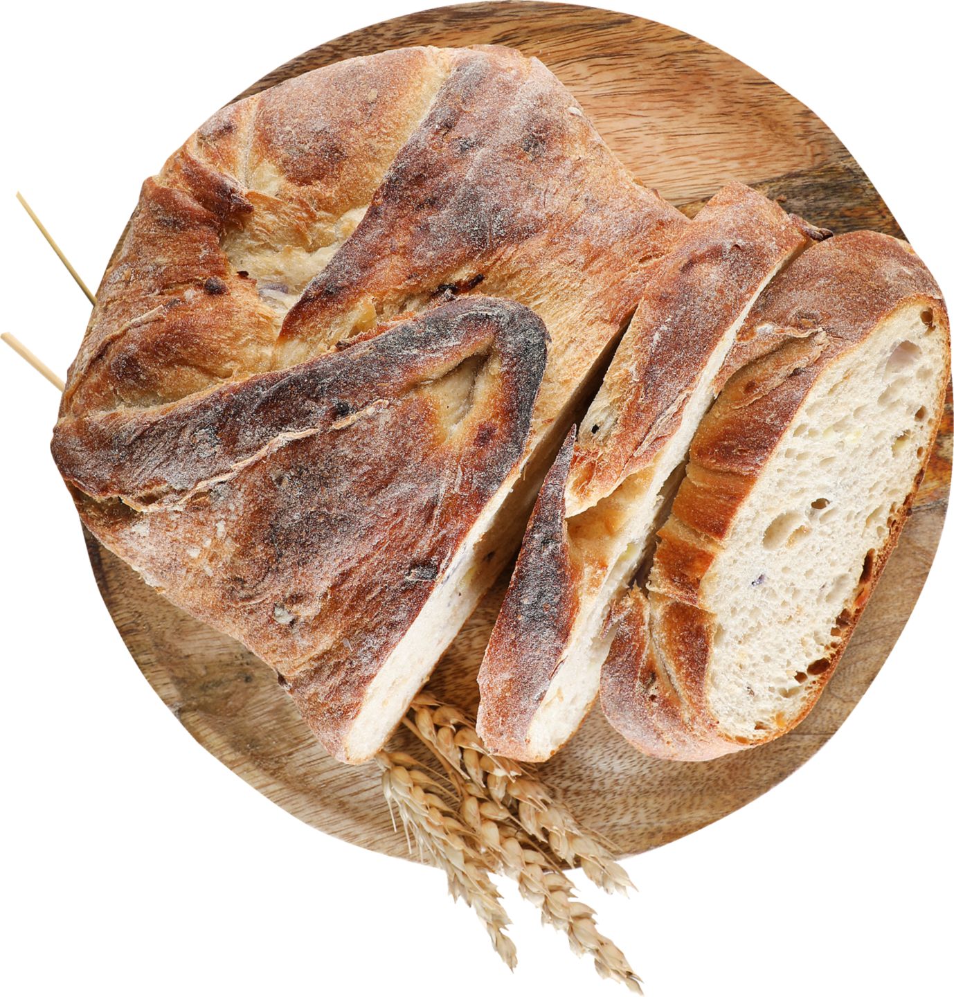 Kváskový chlieb s restovanou cibuľkou
400 g