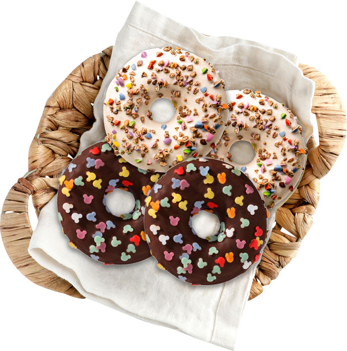 Donut bílý s bonbonky
