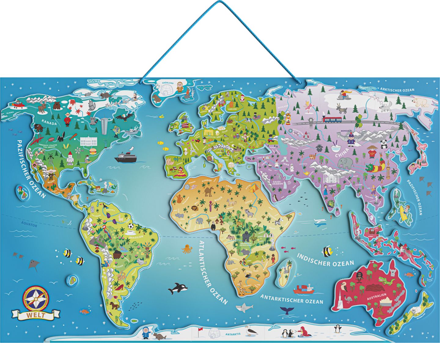 Kidland Magnetická mapa