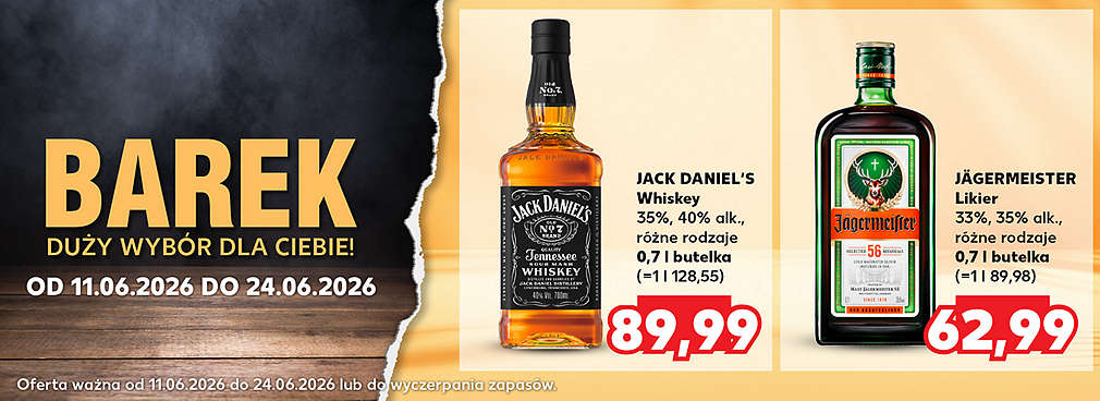 Alkohole mocne w ofercie Kauflandu