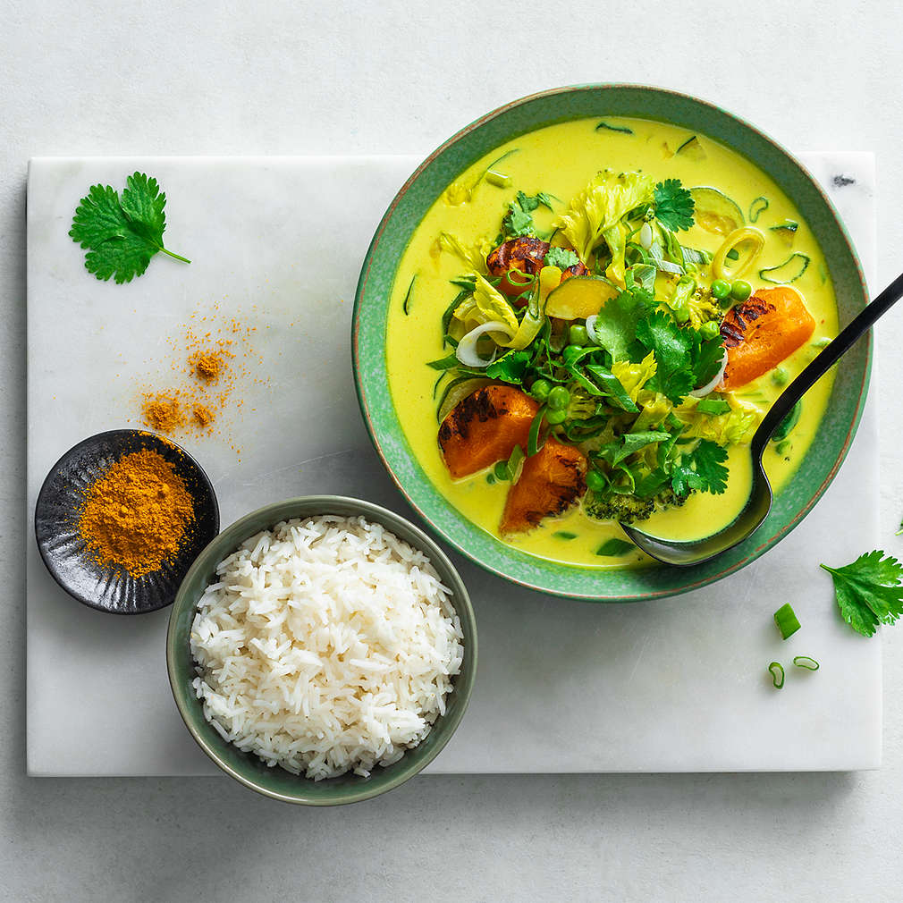 Fotografija recepta Zeleni curry s ljetnim povrćem