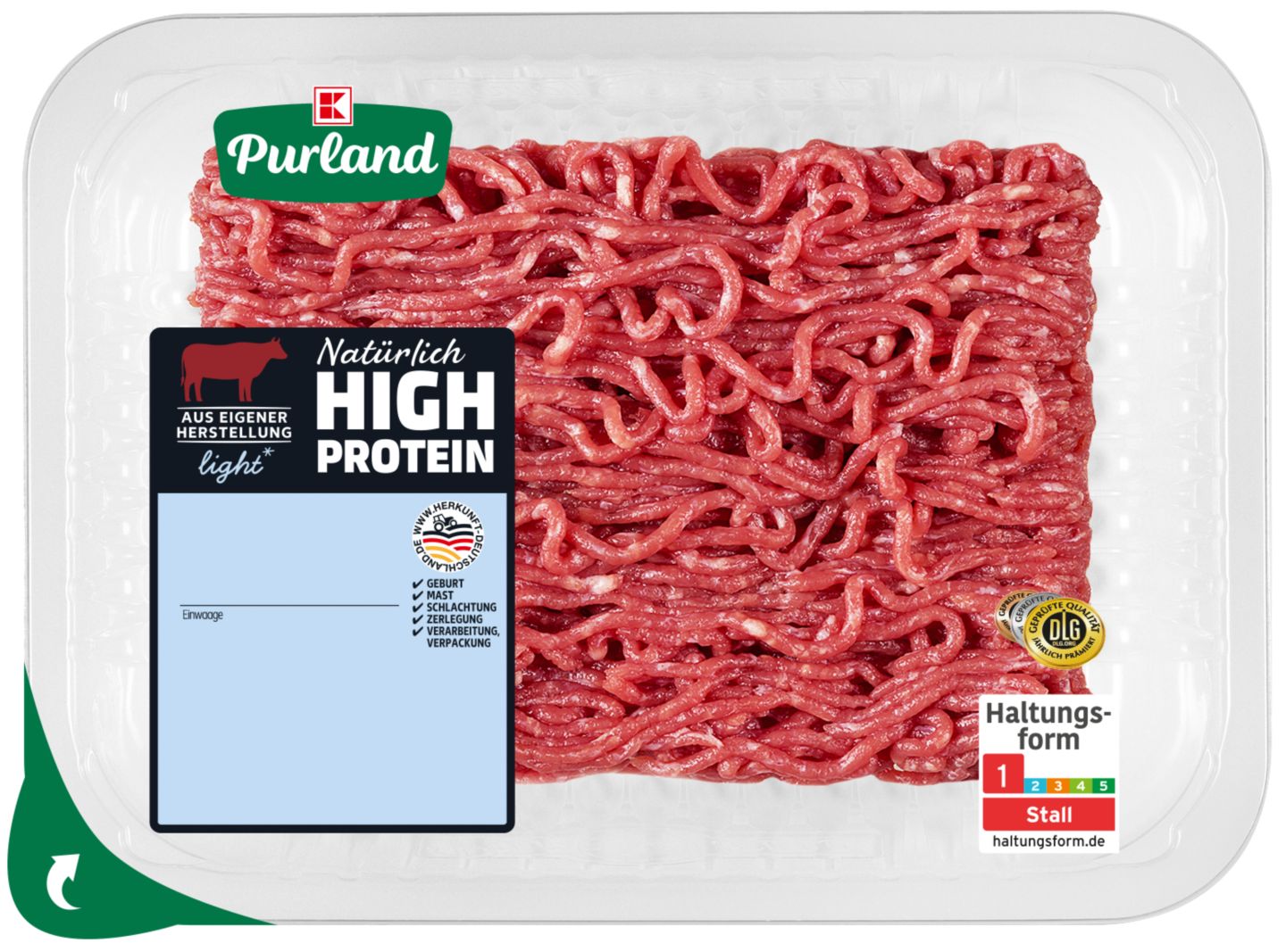 K-PURLAND Rinder-Hackfleisch »Natürlich High Protein«