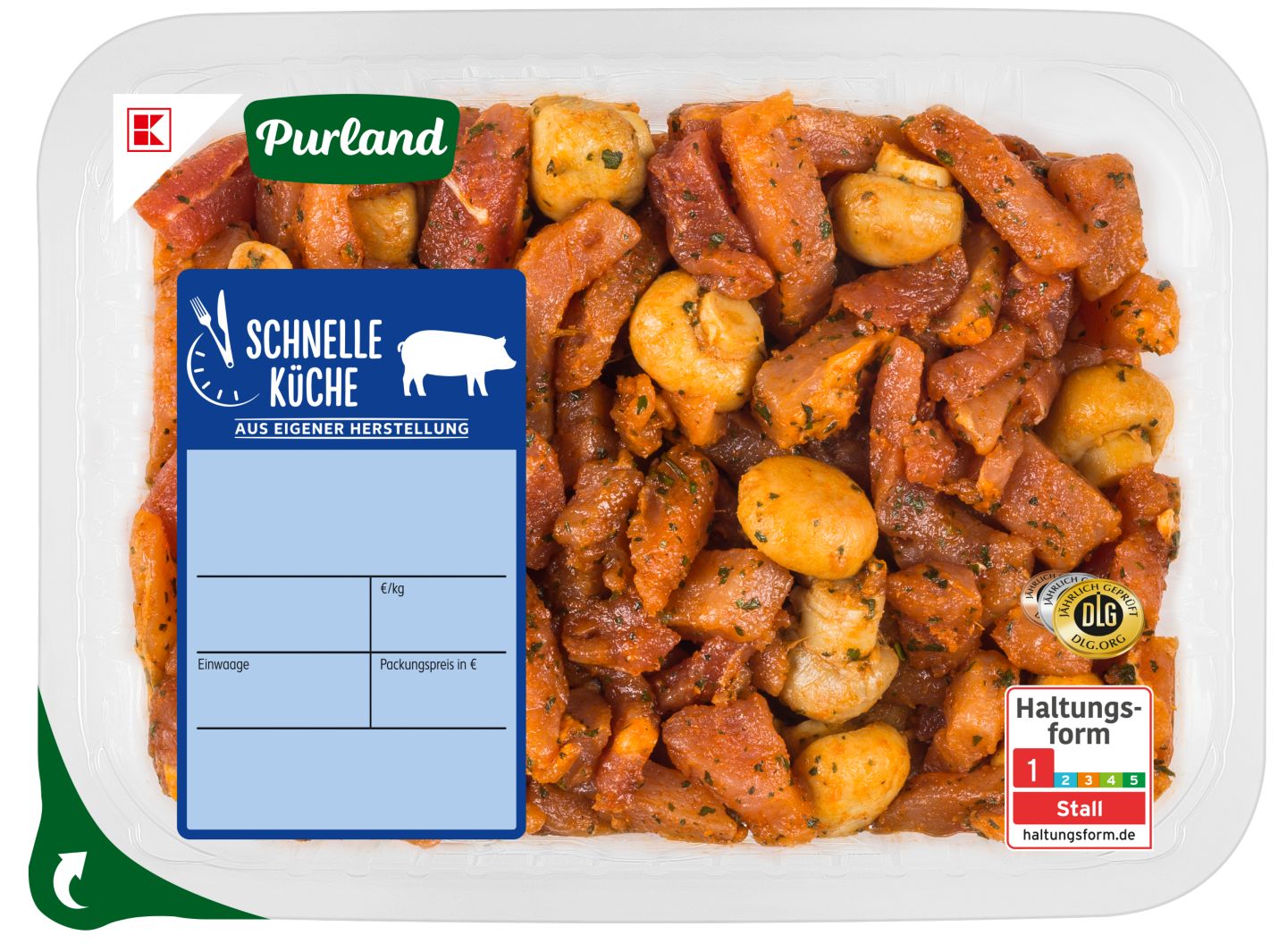 K-PURLAND Schnelle Küche Geschnetzeltes Jäger Art
