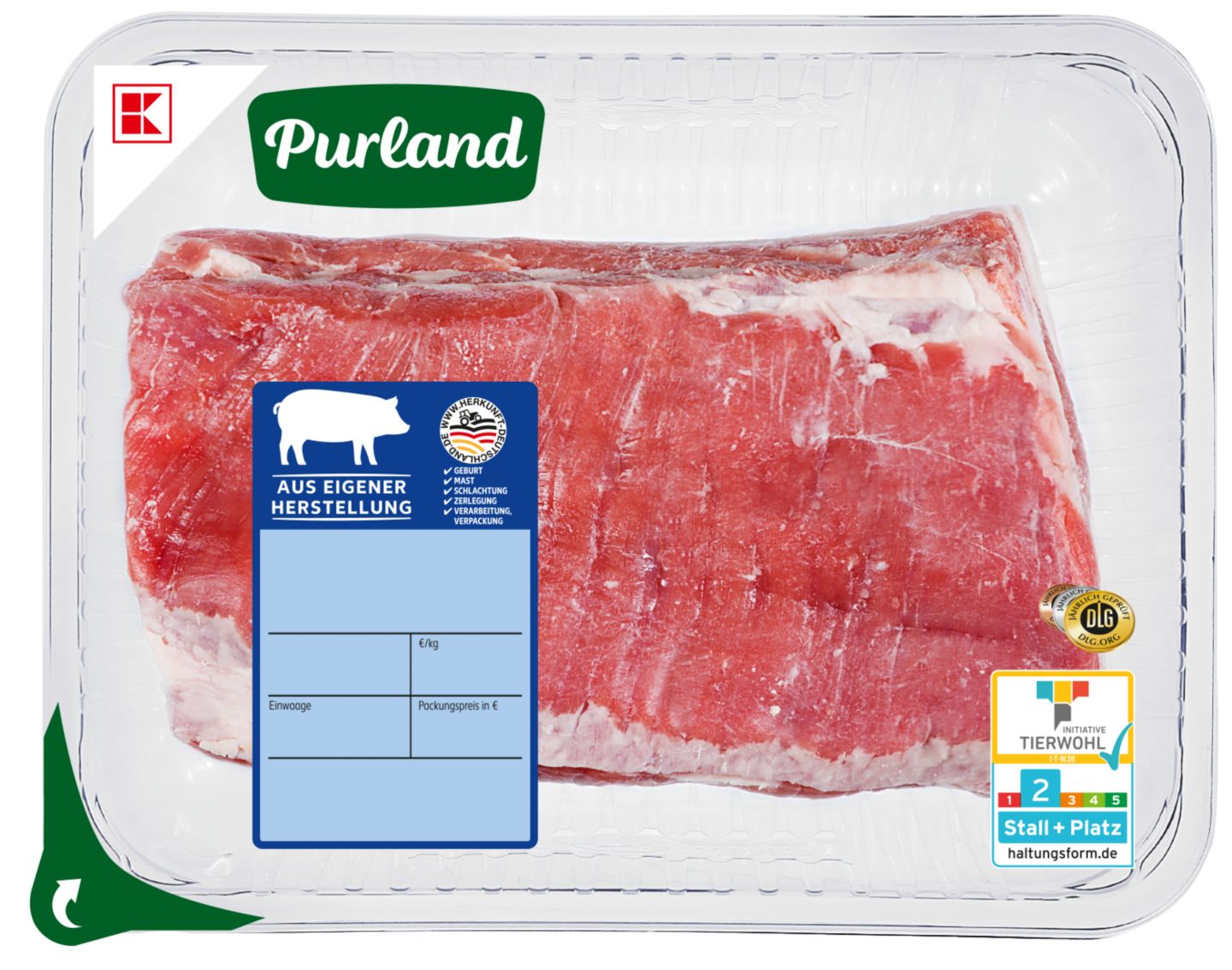 K-PURLAND Schweinebauch mit Knochen