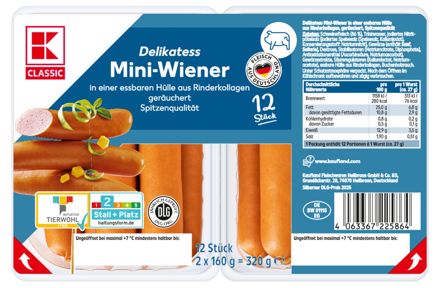 K-CLASSIC Mini-Wiener oder -Puten-Wiener