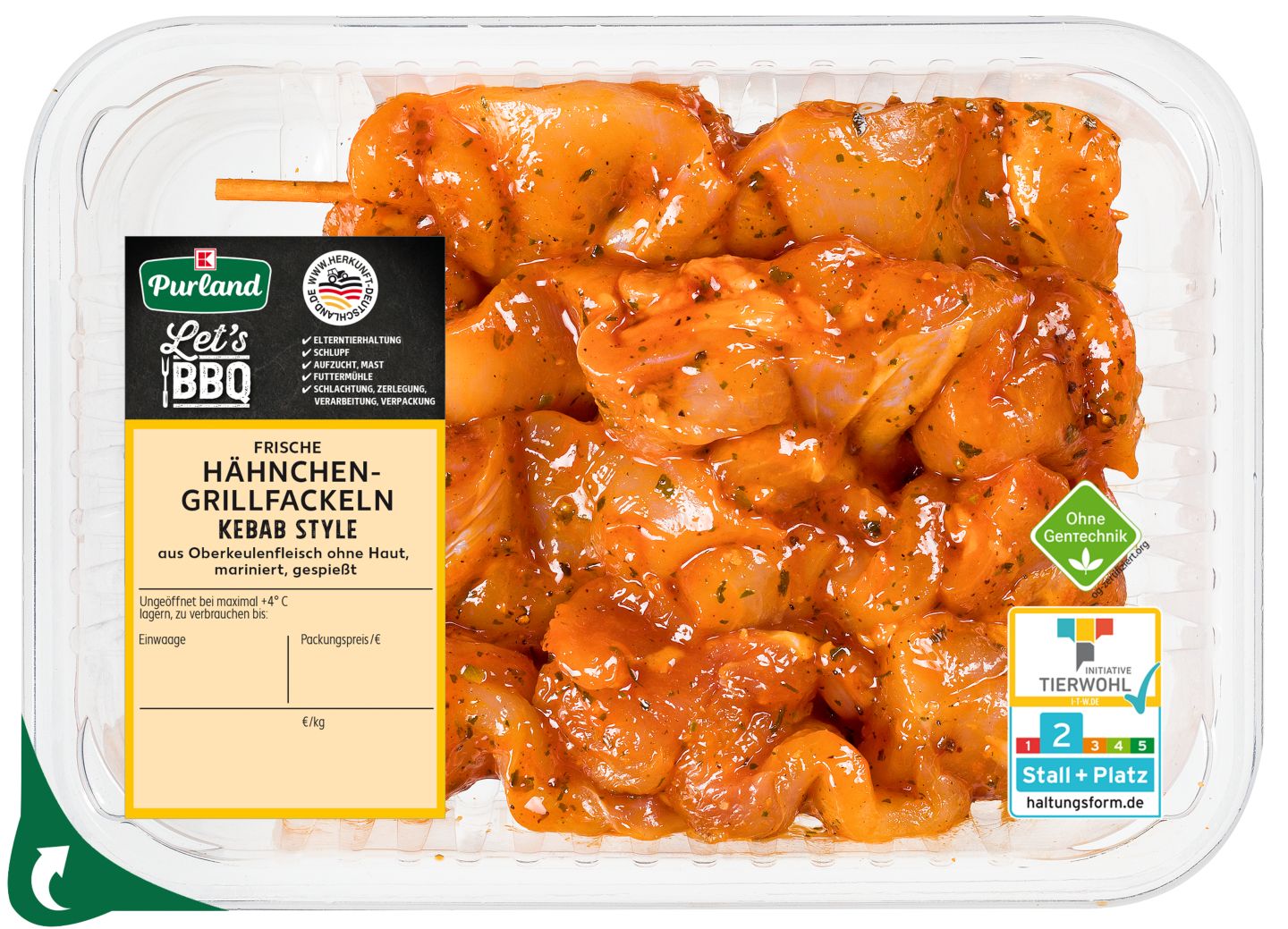 K-PURLAND Hähnchen-Grillfackeln Kebab Style