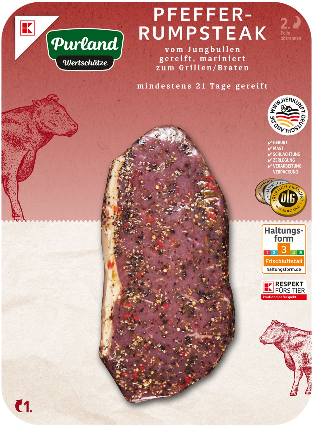 K-PURLAND WERTSCHÄTZE Pfeffer-Rumpsteak